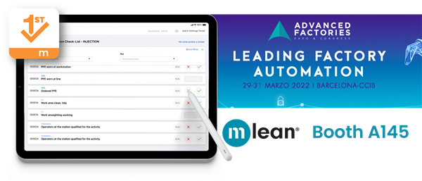 mlean®, presenta OK 1st Part en AF2022, una aplicación que redefine la producción perfecta.